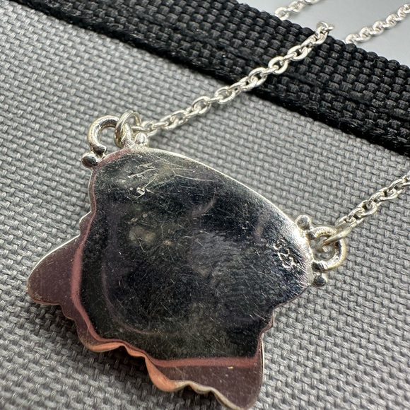 Pink Conch & Aurora Opal Sterling Silver 925 Handmade Pendant Necklace